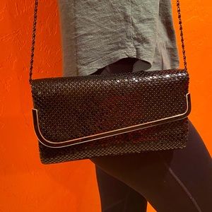 Vintage Black Evening Bag With Chain Strap